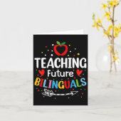 Carte Enseigner les futurs bilingues - Enseignants espag (Fleur jaune)