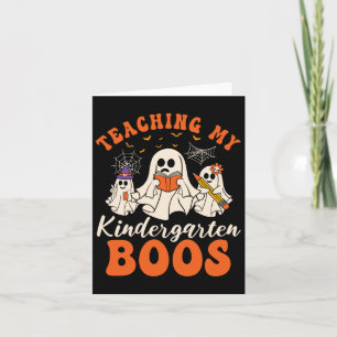 Carte Enseigner Ma Maternelle Boos Retro Ghost Hallowee
