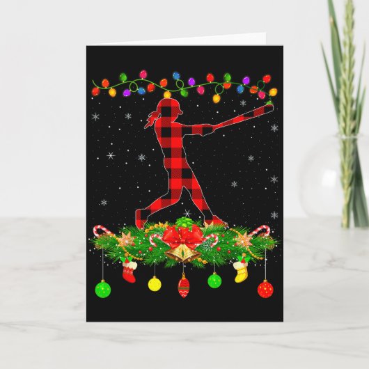 Carte Ensemble carreaux buffle Softball Srts Pyjama Noël (Devant)