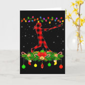 Carte Ensemble carreaux buffle Softball Srts Pyjama Noël (Fleur jaune)