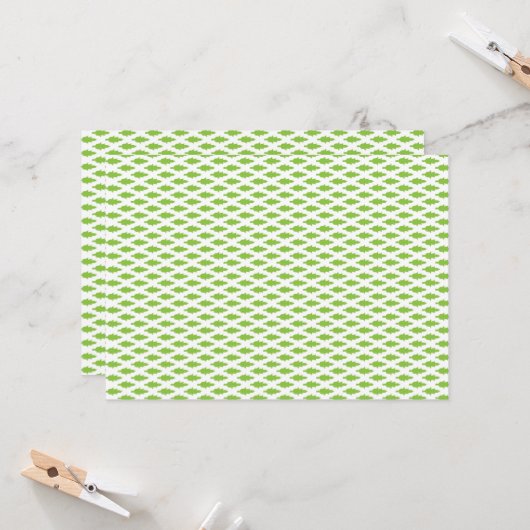 Carte Ensemble de dossiers verts botaniques (Devant/Arrière en situation)