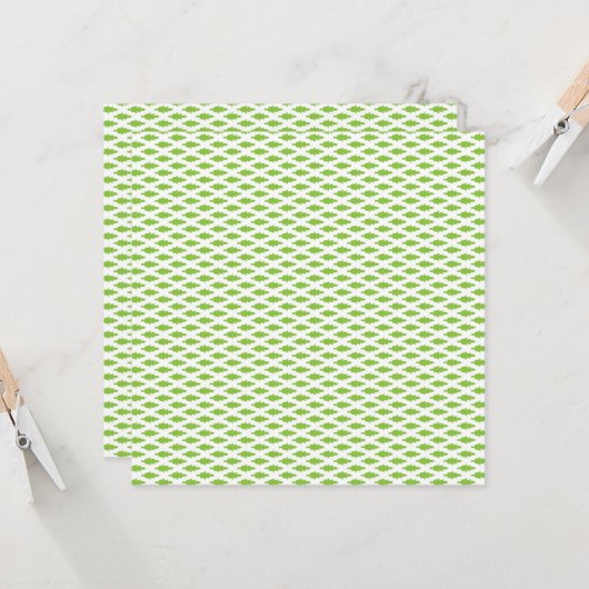 Carte Ensemble de dossiers verts botaniques (Devant/Arrière en situation)