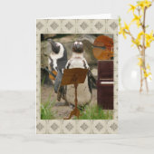 Carte Ensemble de ficelle de pingouin (Fleur jaune)