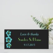 Carte Ensemble de mariage - Tropical - Hibiscus Bleu (Debout devant)