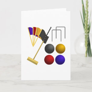 Carte Ensemble de matériel de croquet Maillet Boules Arc