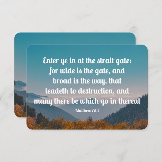 Carte Ensemble de versets de mémoire évangélique - Matth (Devant / Derrière)