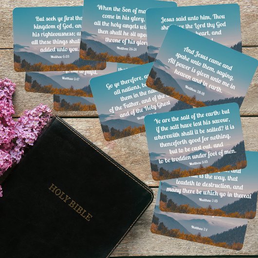 Carte Ensemble de versets de mémoire évangélique - Matth