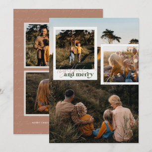 Carte Ensemble & Joyeux Cinq Photos de Noël Nostalgiqu