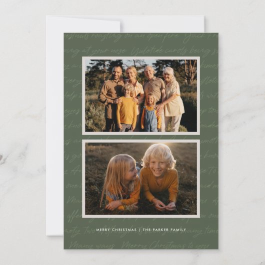 Carte Ensemble & Joyeux | Nostalgic Cinq photos Noël (Dos)