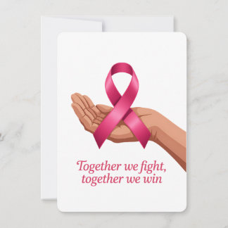 Carte Ensemble nous luttons - Sensibilisation au cancer 