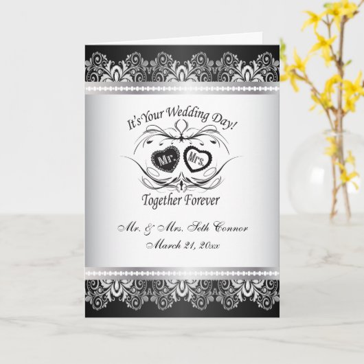 Carte Ensemble pour toujours Mariage d'argent (Fleur jaune)