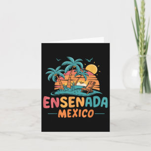 Carte Ensenada Mexico Tropical Sunset Beach Souvenir Vac
