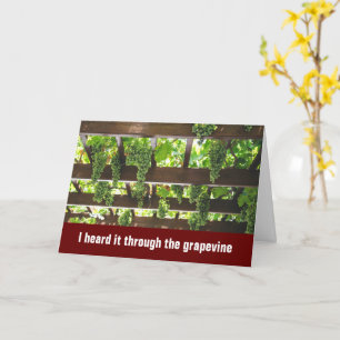 Carte Entendu à travers la vigne, de nouveaux parents !