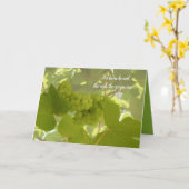 Carte entendu par la vigne, félicitations, vert (Fleur jaune)