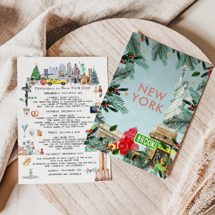Carte Enterrement de vie de jeune fille à Noël à New Yor