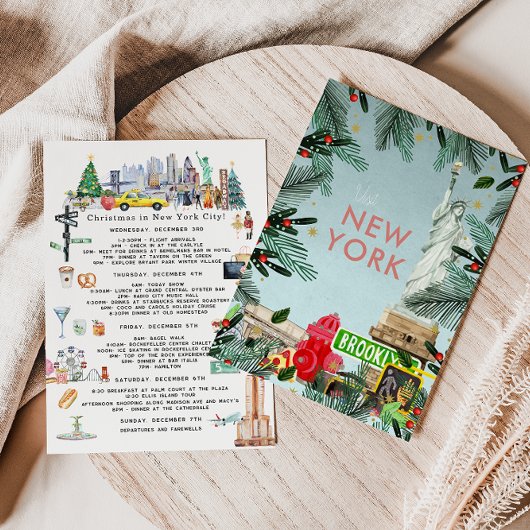 Carte Enterrement de vie de jeune fille à Noël à New Yor