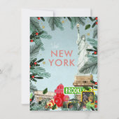 Carte Enterrement de vie de jeune fille à Noël à New Yor (Dos)
