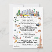 Carte Enterrement de vie de jeune fille à Noël à New Yor (Devant)