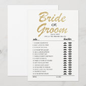 carte entièrement modifiable de jeu de mariée ou d (Devant / Derrière)