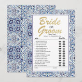 Carte entièrement modifiable jeu Mariée ou Marié (Devant / Derrière)