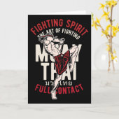 Carte Entraînement de combat de boxe thaïlandaise vintag (Fleur jaune)