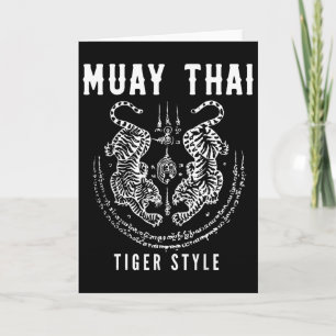 Carte Entraînement de kickboxing vintage Muay Thai de st