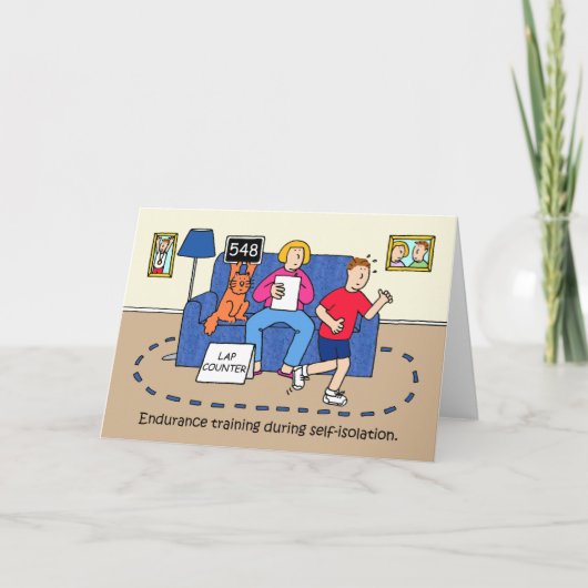 Carte Entraînement d'endurance pendant l'auto-isolement (Devant)