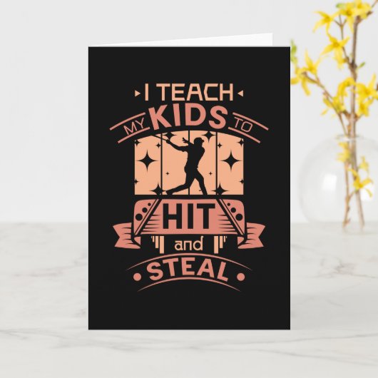 Carte Entraîneur de baseball (Fleur jaune)