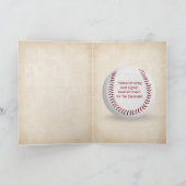 Carte Entraîneur de baseball Merci (Intérieur)
