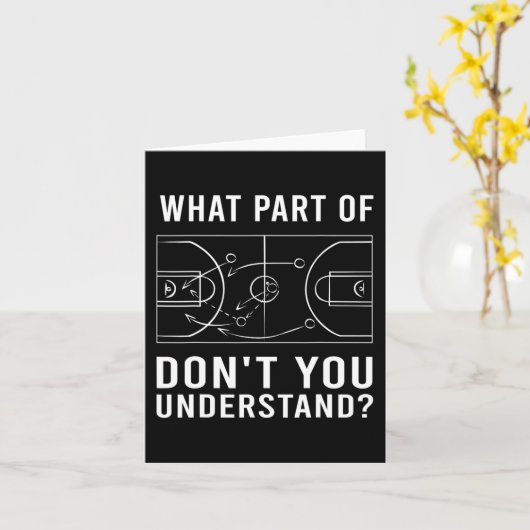 Carte Entraîneur De Basketball Amusant Pour Hommes Diagr (Fleur jaune)