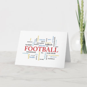 Carte Entraîneur de football Anniversaire en mots