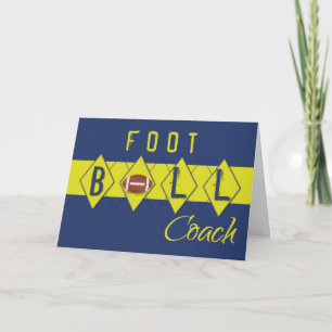 Carte Entraîneur de football de Nous tous Merci Bleu et 