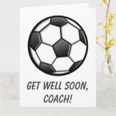 Carte Entraîneur De Football Se Bien Bientôt (Fleur jaune)