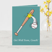 Carte Entraîneur de l'équipe de baseball (Fleur jaune)