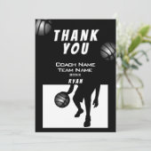 Carte entraîneur de Merci de basket-ball en argent (Debout devant)