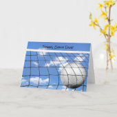 Carte entraîneur de volley-ball merci (Fleur jaune)