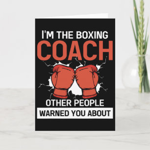 Carte Entraîneur du Boxer Boxing Club Kickboxing Boxing