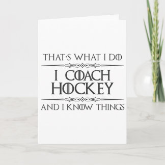 Carte Entraîneurs de hockey - J'entraîne au hockey et je