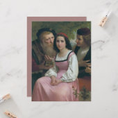 Carte Entre richesse et amour (par Bouguereau) (Devant/Arrière en situation)