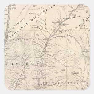 Carte, Entre Rios, Santa Fe, Soundtrack Vierkante Sticker