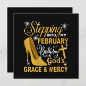 Carte Entrée Dans Mon Anniversaire De Février Avec La Gr (Devant / Derrière)