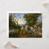 Carte Entrée des animaux dans l'arche de Noé (Brueghel) (Devant/Arrière en situation)