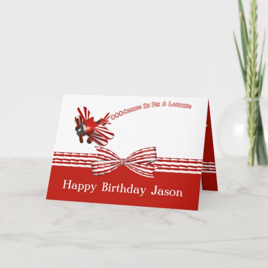 Carte Entrée pour l'anniversaire de débarquement d'avion (Devant)