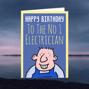 Carte Entrepreneur en électricité - Joyeux anniversaire