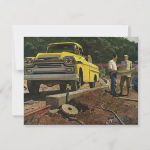 Carte Entrepreneur vintage en construction d'architectes