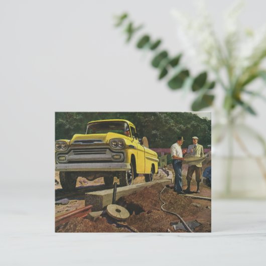 Carte Entrepreneur vintage en construction d'architectes (Debout devant)