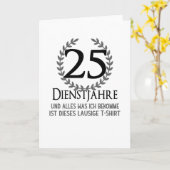 Carte Entreprise 25 ans Anniversaire Entreprise Employé (Fleur jaune)