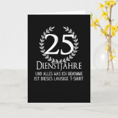 Carte Entreprise 25 ans Anniversaire Entreprise Employé (Fleur jaune)