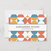 Carte Entreprise du milieu du siècle orange jaune (Devant)