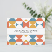 Carte Entreprise du milieu du siècle orange jaune (Debout devant)